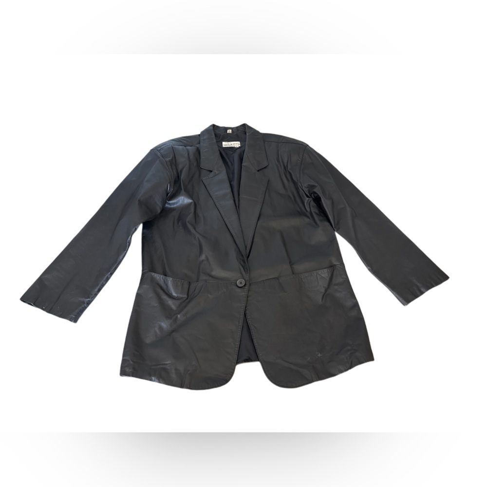 “Leathers by Tibor” Vintage Genuine Leather Black Jacket Size 12 - Picture 4 of 10
